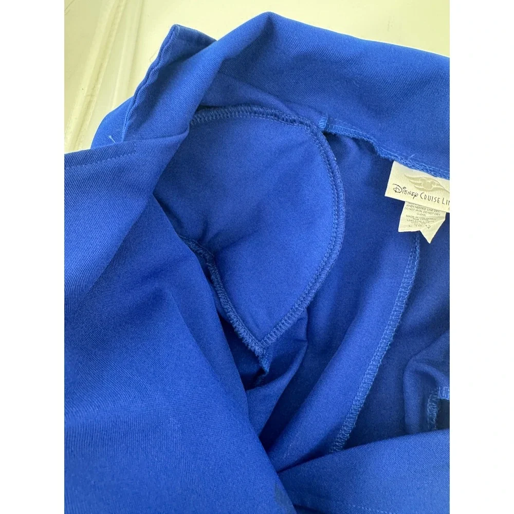 Disney Cruise Line Captain Jacket Kids L 10-12 Blue Halloween Costume Mickey